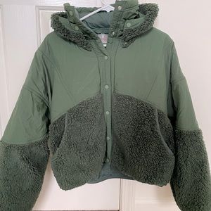 Free People hooded fleece jacket adventure awaits